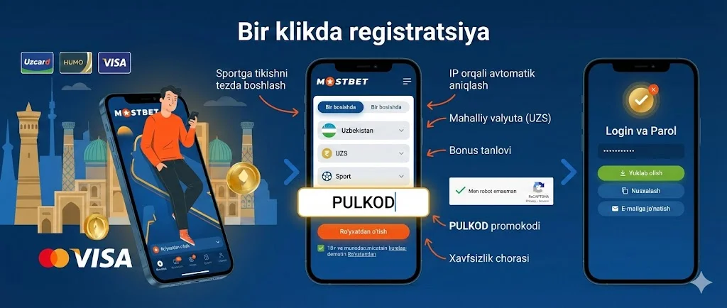 Mostbetda ro'yxatdan o'tish