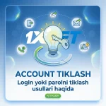 1xbet saytida login va parolni tiklash
